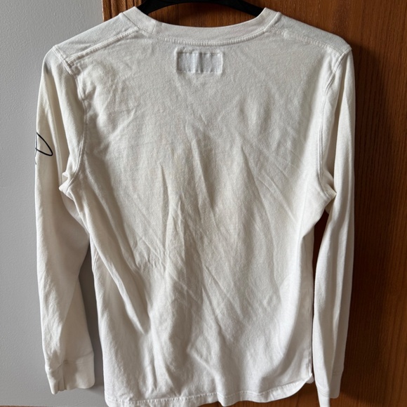 Abercrombie and Fitch White Mens Small Long Sleeve Tee - Picture 2 of 3
